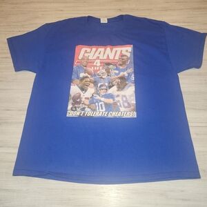 Vintage Hanes Authentic New York Giants T-shirt Adult Blue Size XL C5